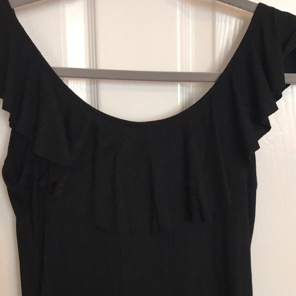 BILLABONG BLACK RUFFLE DRESS - Picture 2 of 3